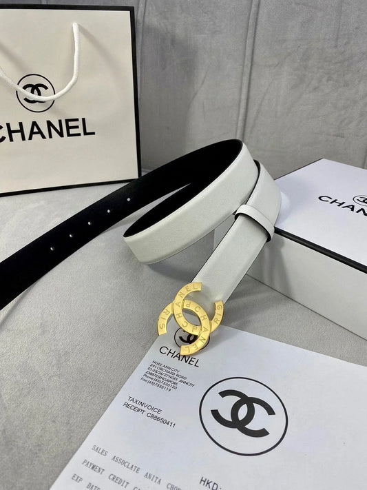 2025 Imported soft calfskin belt with fine metal steel buckle. 3.0cm