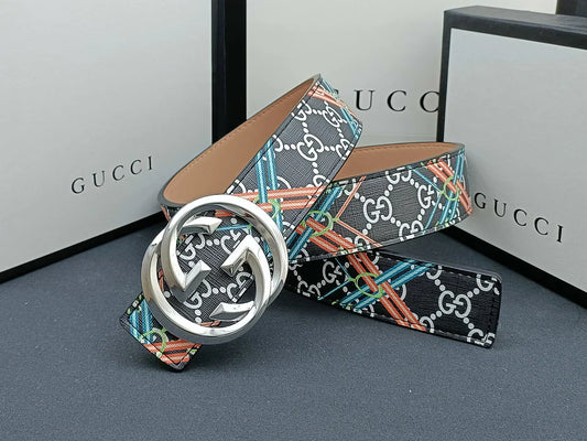 2025 3 Colors double G stripe calico belt