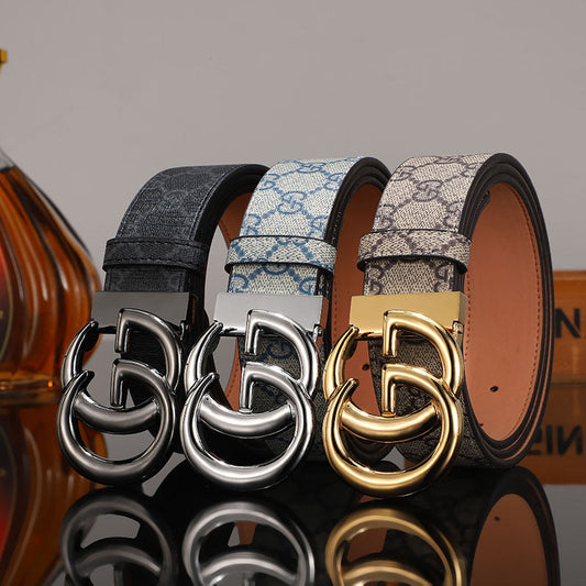 2025 3 Colors printed letter leather belt