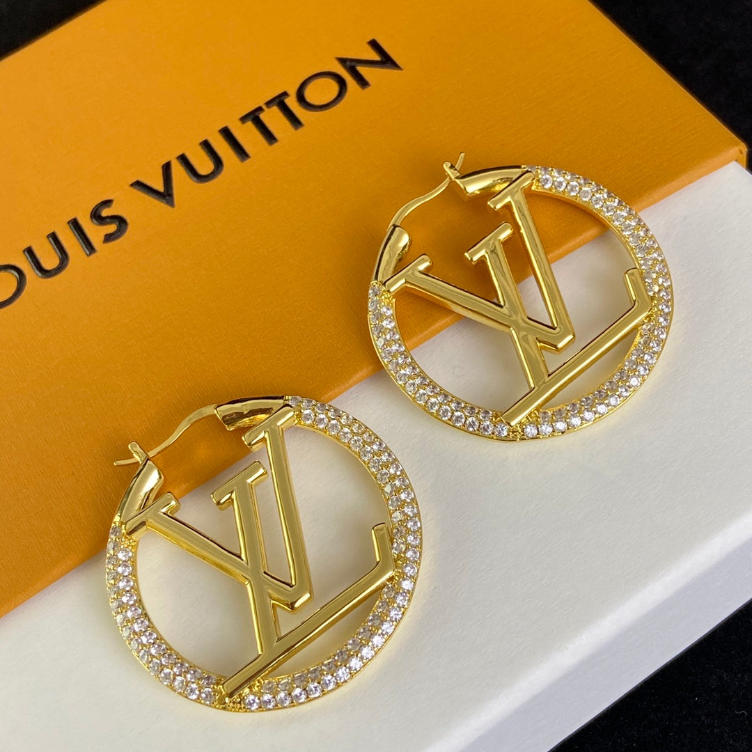 2025 Personalized 4CM Letter Zircon Earrings