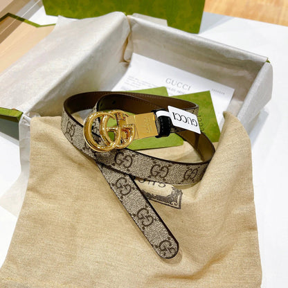 2025 Reversible belt with buckle, width 2.0cm