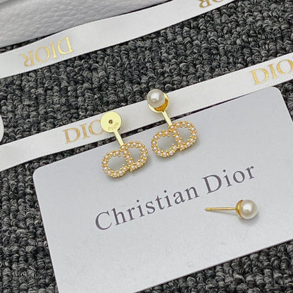 2025 Simple Pearl Letter Stud Earrings